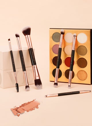 6-Piece Double-Sided Professional Makeup Brush Set – Vegan & Travel-Friendly Eye & Brow Essentials - view 2