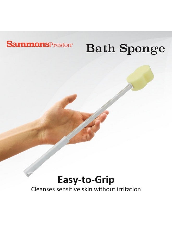 سامونز بريستون إسفنجة حمام خفيفة الوزن ذات مقبض طويل وغسالة وغسالة للحمام والدش، أداة تنظيف ممتدة لنطاق محدود من محيط الحركة - Image 5