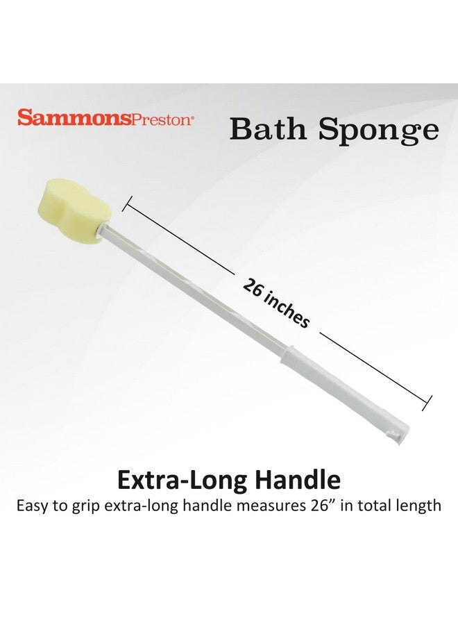 سامونز بريستون إسفنجة حمام خفيفة الوزن ذات مقبض طويل وغسالة وغسالة للحمام والدش، أداة تنظيف ممتدة لنطاق محدود من محيط الحركة - Image 4