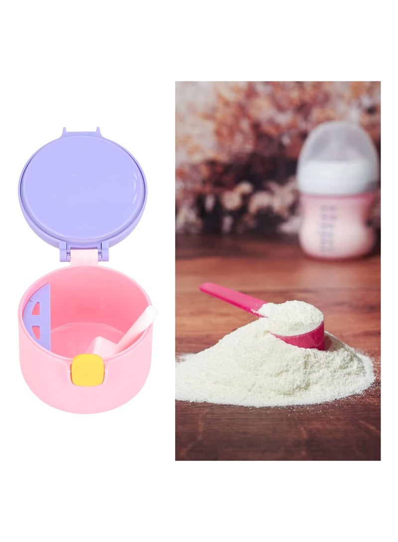 Baby Milk Powder Dispenser Milk Powder Storage Container Food Storage Toddler Snack Containers Milk Powder Storage Box with Spoon(Pink) - Image 4