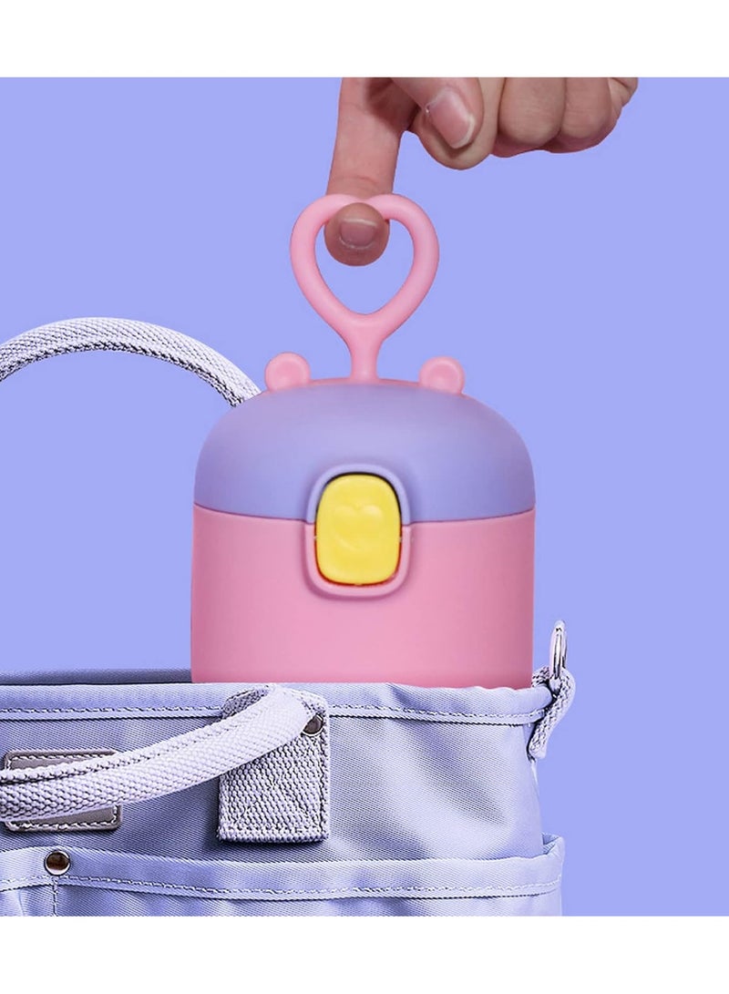 Baby Milk Powder Dispenser Milk Powder Storage Container Food Storage Toddler Snack Containers Milk Powder Storage Box with Spoon(Pink) - Image 5