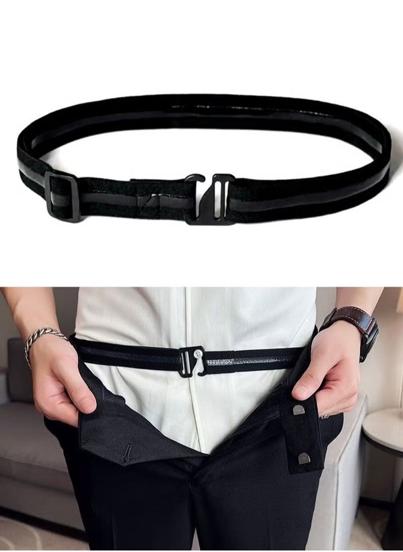 Generic 1 Pcs Men Shirt Stays Shirt Lock Belt,Shirt Stays Adjustable Elastic Shirt Holder Keeps Shirt Tucked in for Men,Garter Belt Man Shirt Men’s Shirts Universal Men and Women Lock 110CM  - Image 1