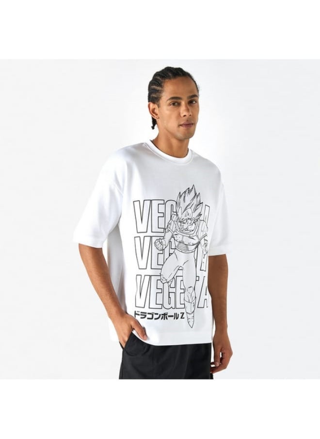 SP Characters - Dragon Ball Z Print T-shirt with Crew Neck and Short Sleeves - Image 1