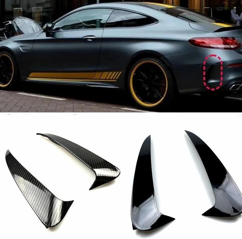 Vuzmode Carbon Look Rear Trunk Spoilers for C-Class Coupe - Image 4