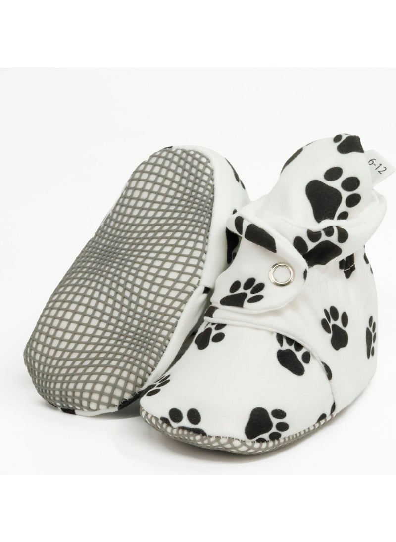 Ella Bonna Organic Cotton Baby Slippers, Non-Slip Sole, Newborn Booties, Home Nursery Shoes, Dog Booties  - Image 2