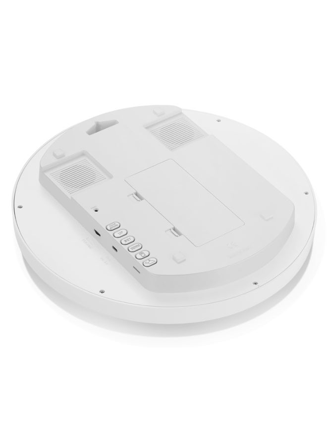 الفاتحة ساعة أذان الفجر رقمية تناظرية 2025 بشاشة بيضاء، تقويم هجري وميلادي، 10 أصوات أذان، منبه ومواقيت صلاة تلقائية للمسجد والمنزل - Image 5