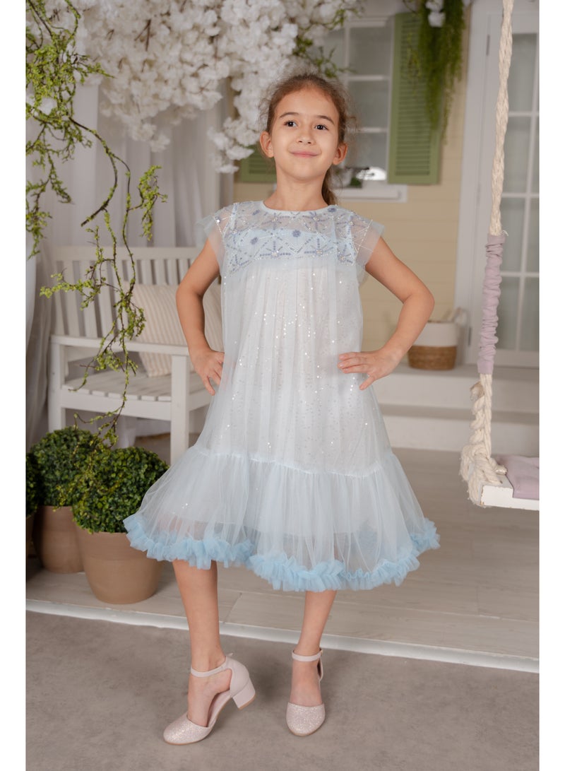 دىدانيالا فستان دانييلا فروزن فانتازي أزرق سماوي - Image 4