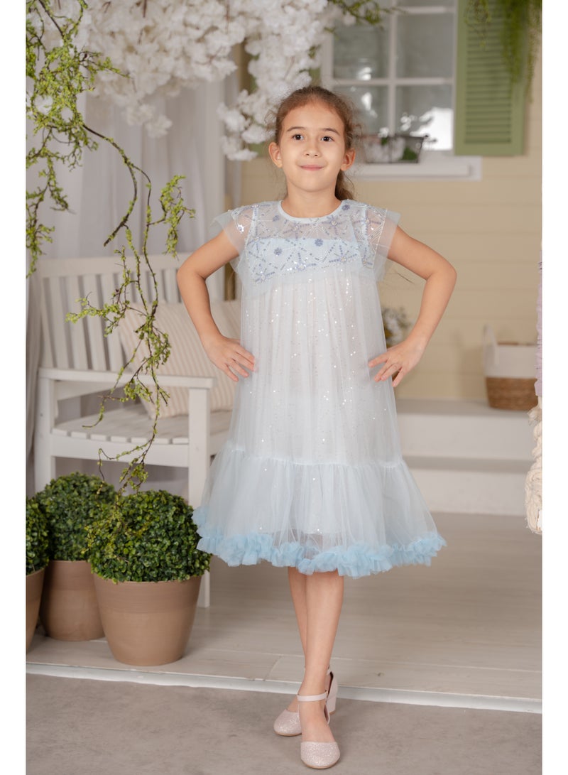 دىدانيالا فستان دانييلا فروزن فانتازي أزرق سماوي - Image 5