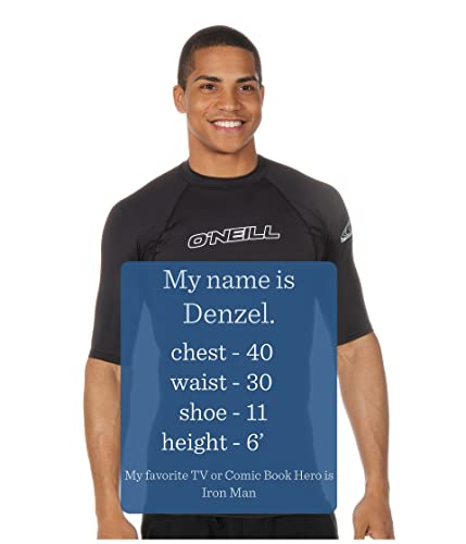 O'NEILL ONeill Wetsuits Mens Basic Skins UPF 50 Short Sleeve Rash Guard Black XLarge - Image 3
