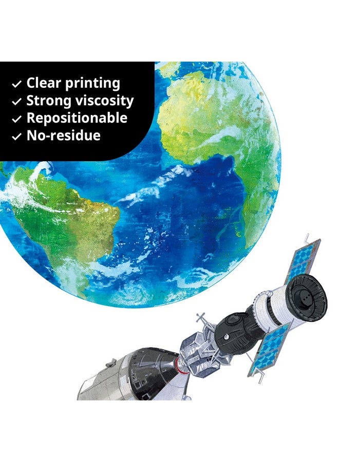 Decowall Ds9-2007 Solar System Kids Wall Stickers Wall Decals Peel And Stick Removable Wall Stickers For Kids Nursery Bedroom Living Room D?Cor - Image 3