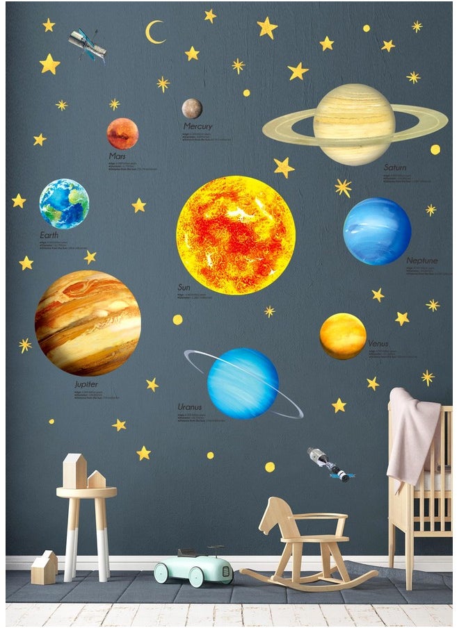 Ds9-2007 Solar System Kids Wall Stickers Wall Decals Peel And Stick Removable Wall Stickers For Kids Nursery Bedroom Living Room D?Cor - pzsku/Z5D5F2339A90B8DD1196BZ/45/_/1735214432/c6947d4b-e872-4748-9343-3f68bd5e2374