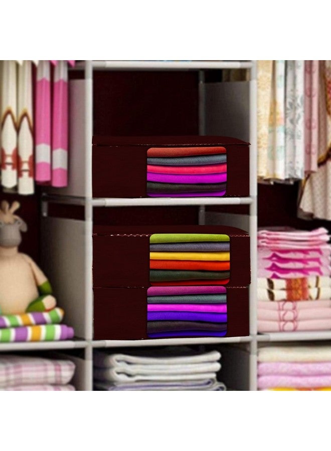 كوبير إندستريز غطاء الساري من Kuber Industries | حقيبة تخزين الملابس | حقيبة تنظيم خزانة الملابس | غطاء الساري بسحاب | غطاء الساري الشفاف | غطاء الساري من HathKadi Piping | عبوة من 6 قطع | كبير جدًا | عنابي - Image 4