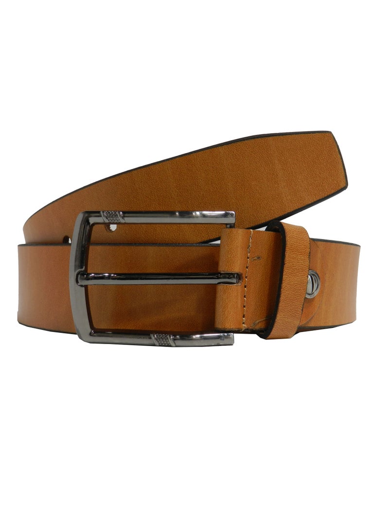 LAVERI LEATHER GENUINE LEATHER 40MM FORMAL AND CASUAL TAN BELT FOR MENS - Image 1