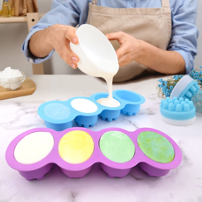 Actvty Silicone Massage Bar Soap Molds, 2 Pack 3D Hair Comb Ice Mold, Hair Brush Silicone Soap Molds for Soap Making, DIY Unique Hair Masks Salon Spa Scalp Massager - Image 5