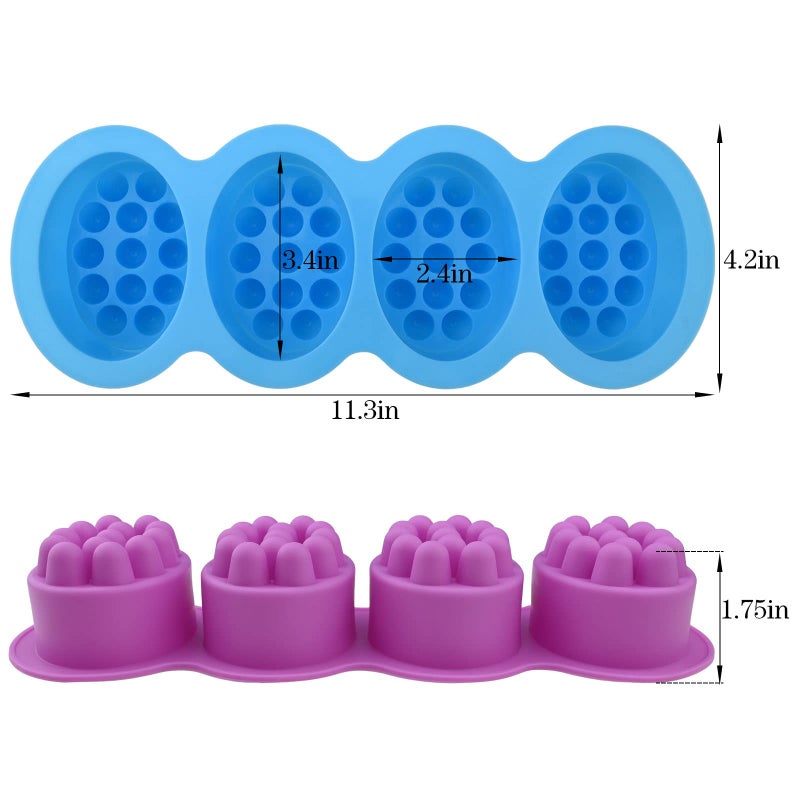 Actvty Silicone Massage Bar Soap Molds, 2 Pack 3D Hair Comb Ice Mold, Hair Brush Silicone Soap Molds for Soap Making, DIY Unique Hair Masks Salon Spa Scalp Massager - Image 4