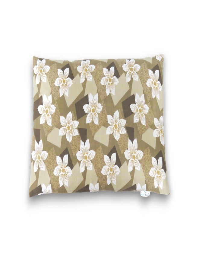 NutriBuck® Buckwheat Hulls Pillow | King Size | 17" x 27" inch | Pillow for Neck Pain | Shoulder Pain | Back Pain | Other Sleeping Problem | for Daily Use (Brown - Flower Print) - Image 1