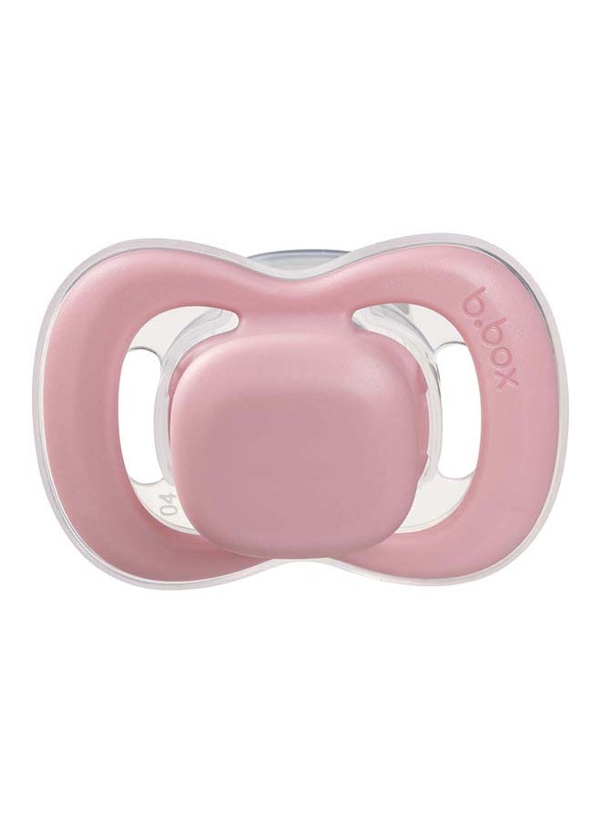b.box Designer Pacifier Silicone Size 2, 6M+, 2 Pieces, Berry/Blush  - Image 3