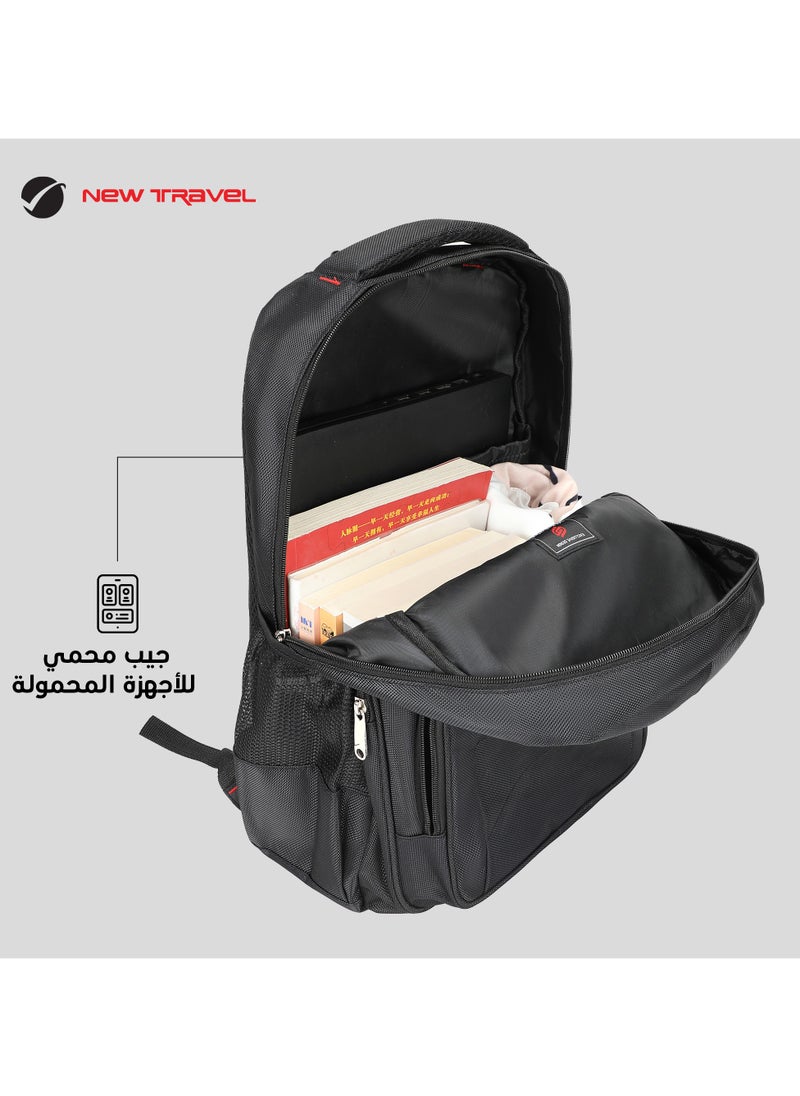 NEW TRAVEL New Travel | Laptop Backpack | School & College Bag | Model 2023-18 | Unisex | 18 Inches | Soft Material | Fabric  - Image 3