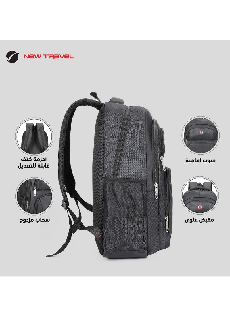 NEW TRAVEL New Travel | Laptop Backpack | School & College Bag | Model 2023-18 | Unisex | 18 Inches | Soft Material | Fabric  - Image 4