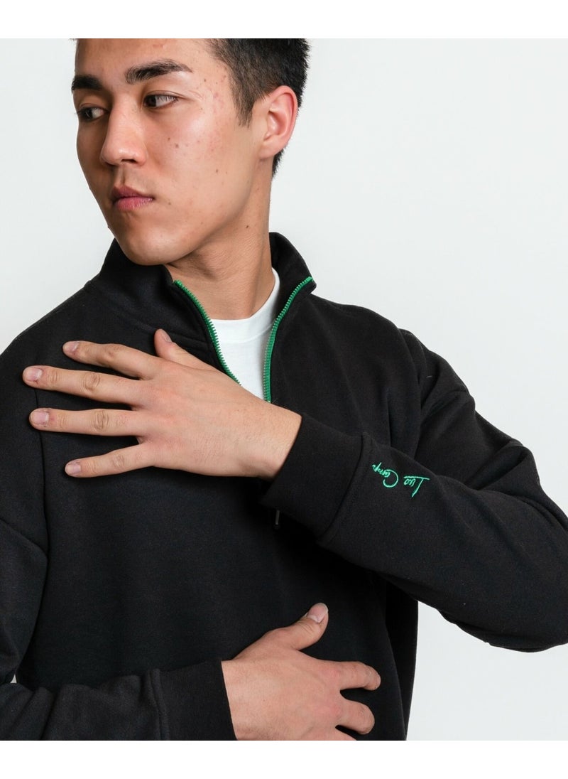 Luo Camp Sweatshirt 01 - Black Men's Tracksuit Top  - Image 4