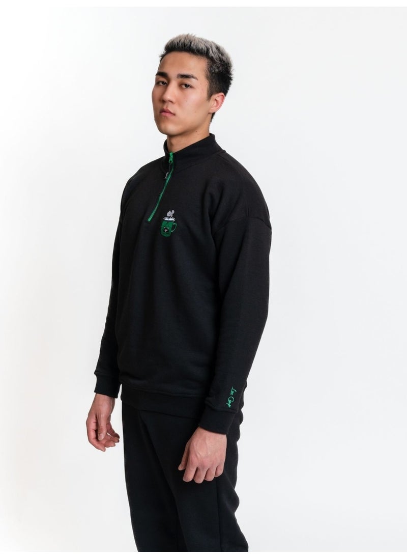 Luo Camp Sweatshirt 01 - Black Men's Tracksuit Top  - Image 3