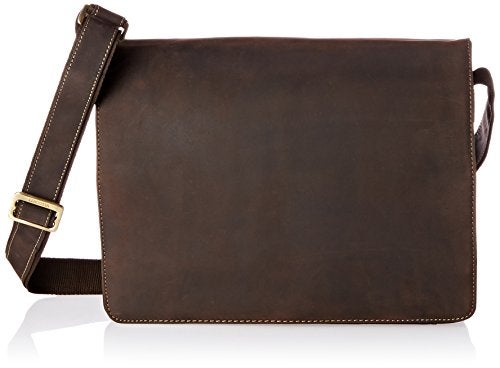 Visconti Harvard Distressed Leather Messenger Bag, Mocha, One Size - Image 1