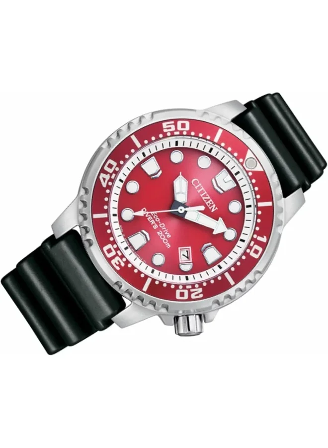 CITIZEN Men's Black Polyurethane Promaster Marine Watch BN0159-15X - 44 mm