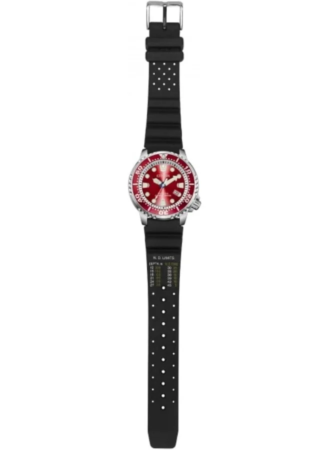 CITIZEN Men's Black Polyurethane Promaster Marine Watch BN0159-15X - 44 mm