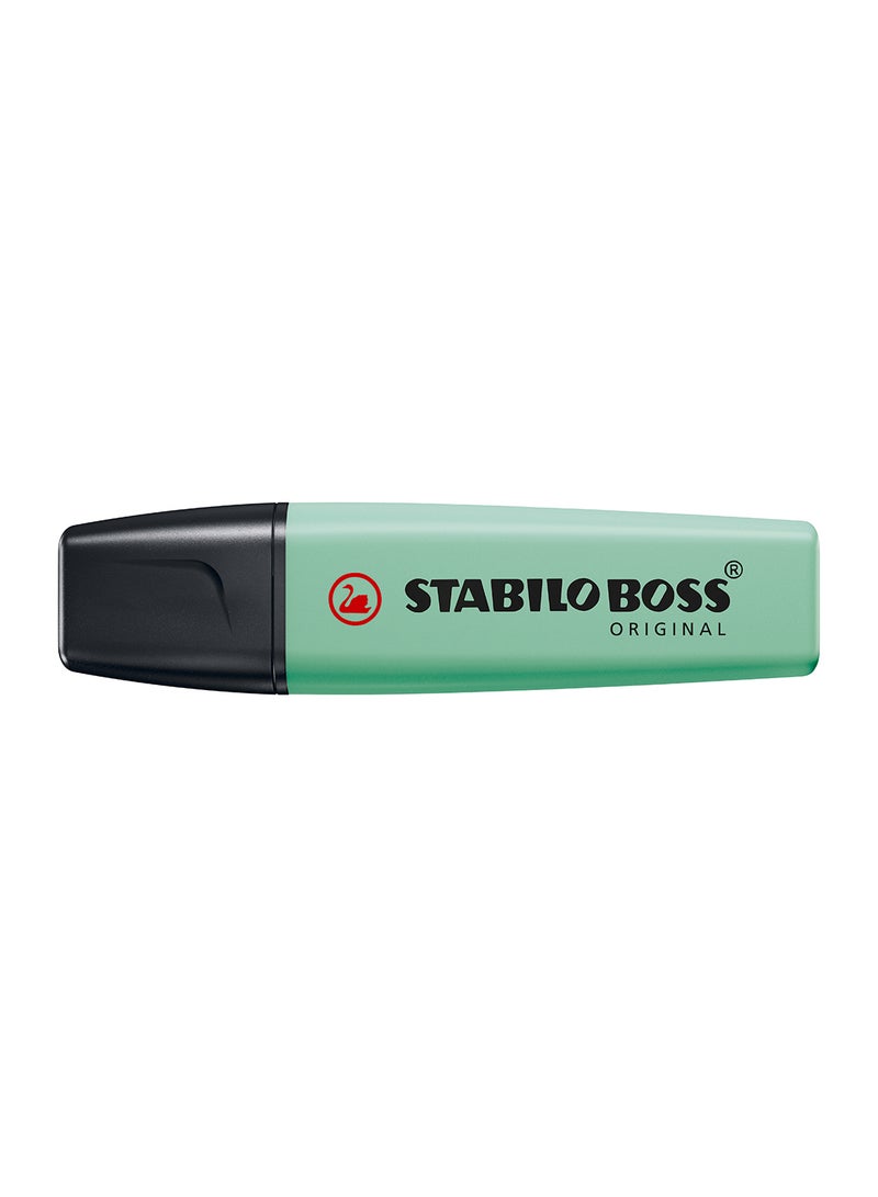 STABILO Boss Original Highlighter in Pastel Mint Color , for Journal Planner , Marking Dictionary, Note Taking , Pack of 10 Pens  - Image 1