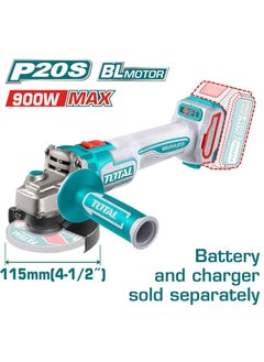 TOTAL High-Power Super TOTAL Cordless Angle Grinder – 125mm, Brushless Motor, 9,000 RPM, M14 Spindle, Adjustable Speed – Battery & Charger Sold Separately  - Image 1