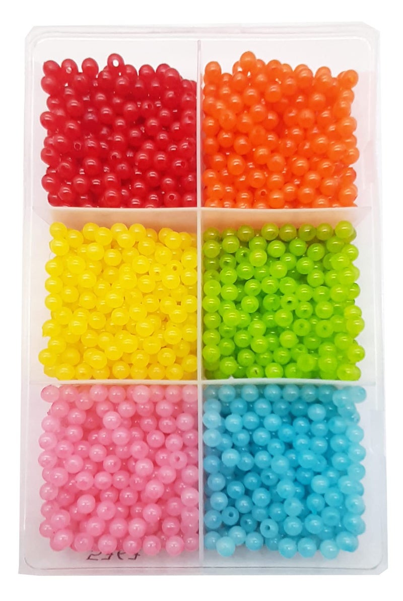 eshoppee 200 gm Multicolor Round Shape Plastic Beads for Jewellery Making kit Art and Crafts Materials for Necklace Bracelet Earring Making Materials DIY kit (9) - Image 5