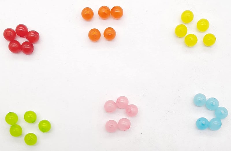 eshoppee 200 gm Multicolor Round Shape Plastic Beads for Jewellery Making kit Art and Crafts Materials for Necklace Bracelet Earring Making Materials DIY kit (9) - Image 2