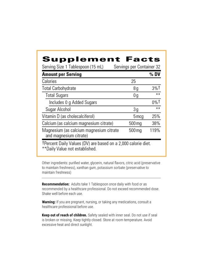 Integrative Therapeutics Liquid Calcium Magnesium - 1:1 Calcium to Magnesium Ratio - Mineral Supplement with Vitamin D3 - Bone Health Supplement for Men and Women* - 16 fl oz, Berry Flavored - Image 2