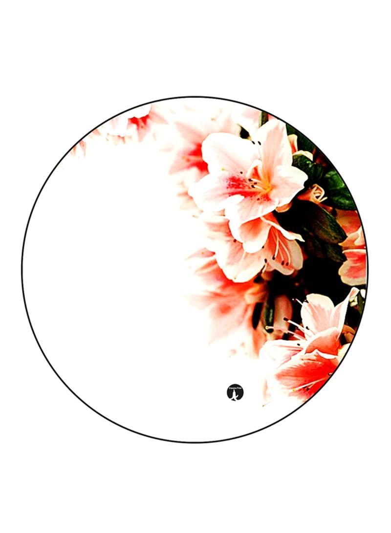 RKN Flowers Printed Mouse Pad  Round  Multicolour