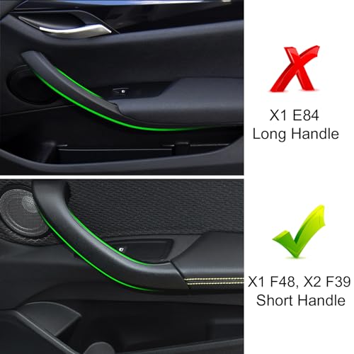 Jaronx Compatible with BMW X1/X2 Door Handle Cover, Right Side Door Handles Replacement Outer Cover Compatible with BMW X1 F48 2016-2019, X2 F39 2018-2019 (4PCS, Black) - Image 3