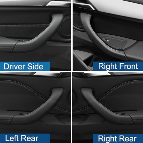 Jaronx Compatible with BMW X1/X2 Door Handle Cover, Right Side Door Handles Replacement Outer Cover Compatible with BMW X1 F48 2016-2019, X2 F39 2018-2019 (4PCS, Black) - Image 4