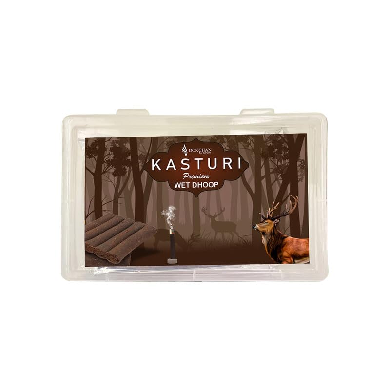 DOKCHAN Premium Wet Dhoop Long Lasting Fragrance for Home Meditation Air Purifier Daily Pooja Rituals All Festivals (10 Sticks in 1 Box Kasturi Pack of 1) - Image 3