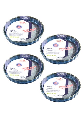 4-Piece Round Porcelain Baking Dish 20CM Blue - pzsku/Z5D5FAD77E37A7BD49069Z/45/_/1721550603/fc4f366f-7150-414e-8d0b-07ca1f23f64a