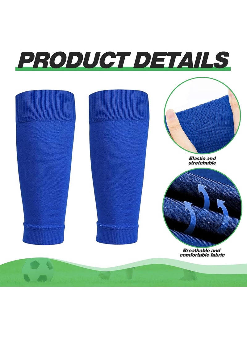 FAYET 4 Pairs Kids & Teens Football Sleeves, Breathable Elastic Shin-Guard Sleeves, Compatible with Shin Guards for Soccer Training & Running (One Size) - Image 2
