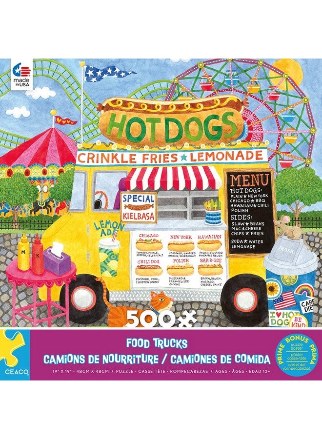 Ceaco Food Trucks Hot Dog Truck Ii 500 Piece Jigsaw Puzzle - Image 2