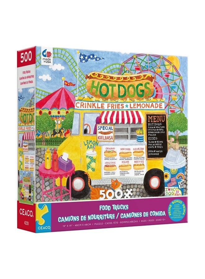 Ceaco Food Trucks Hot Dog Truck Ii 500 Piece Jigsaw Puzzle - Image 3