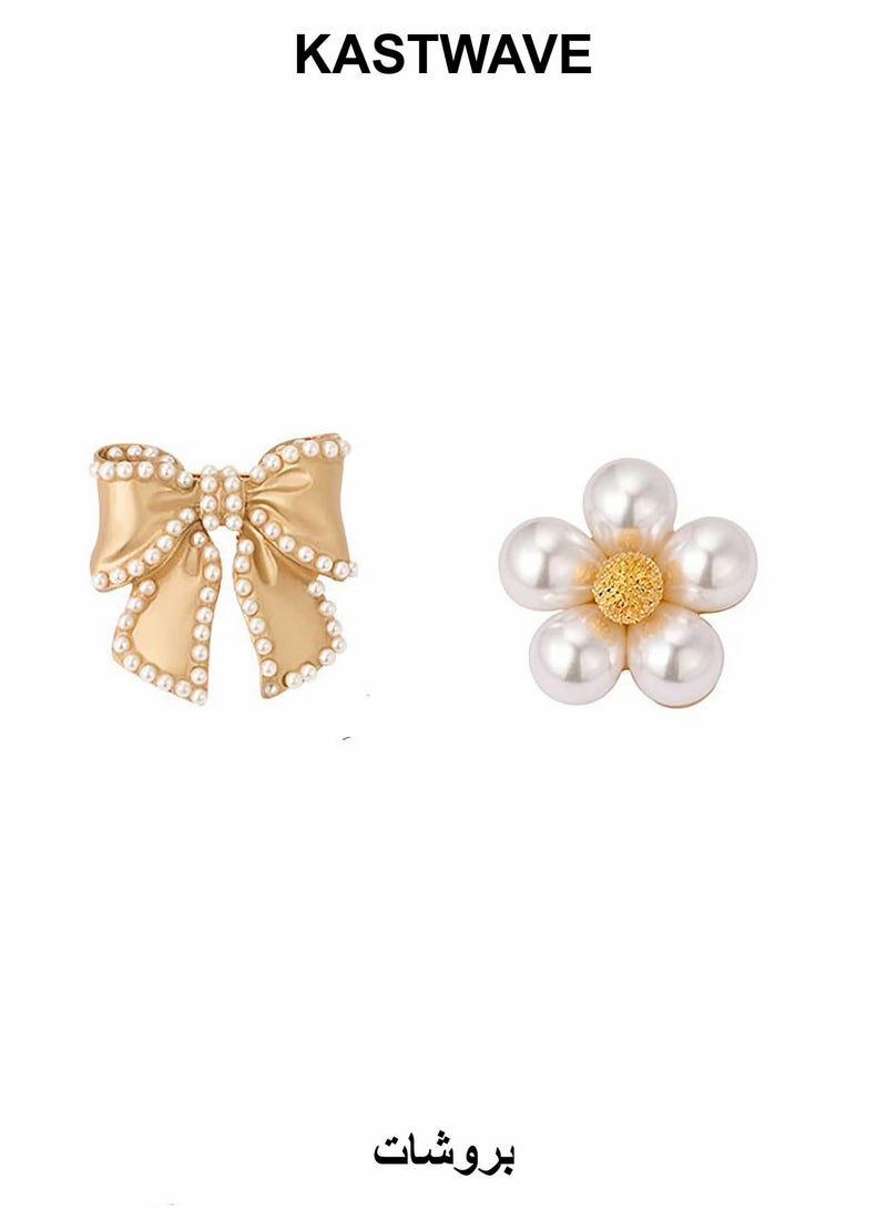 KASTWAVE Brooches for Women, Brooch Pins, Wedding Bridal Brooches for DIY Wedding Party Applique Embellishment Crafts Decor - Image 1