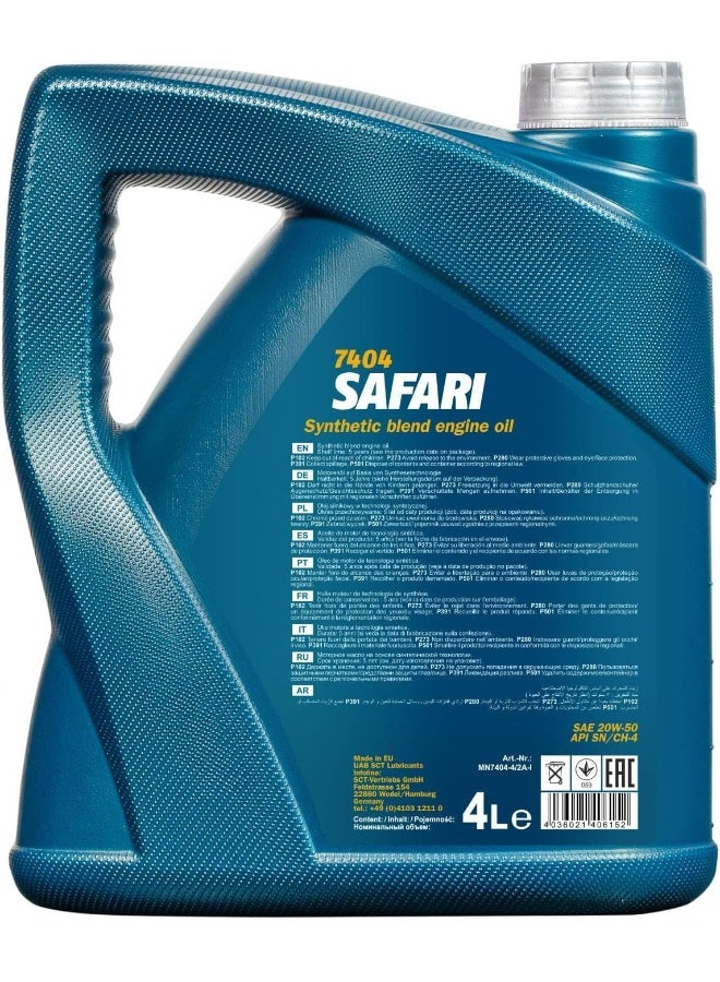 MANNOL 7404 - Safari 20W-50 Universal economy-class engine oil - 4 L - Image 2