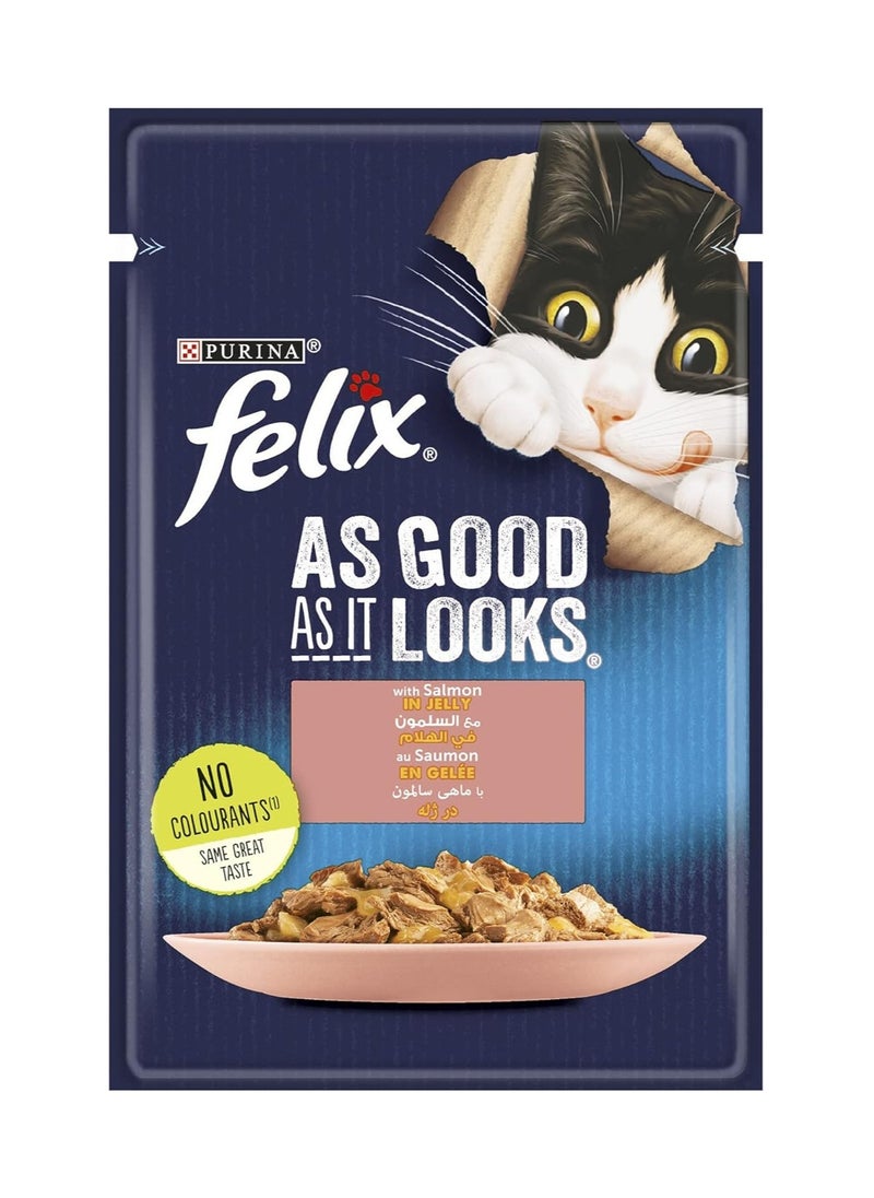 PURINA Purina Felix is ​​Good at Luxe Adult Cat Food with Salmon in Jelly 