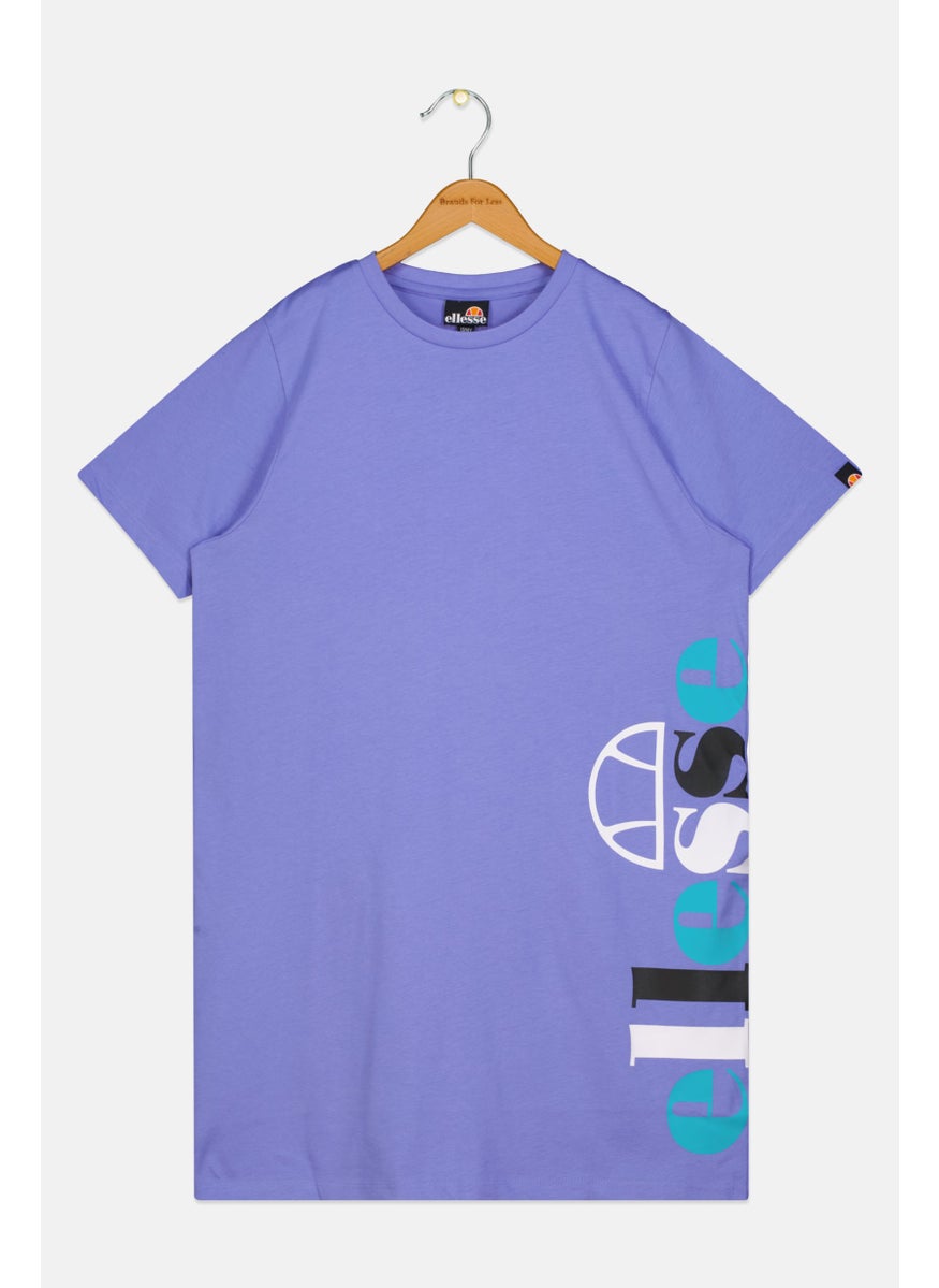 Ellesse Kids Girl Sportswear Fit Short Sleeve Outdoor Dress, Purple  - Image 1