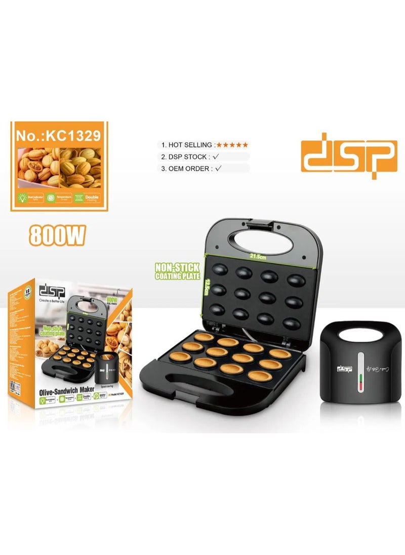 DSP olive-sandwich maker | 700-800W | size 21.5*12.5cm | aluminium | Non-stick coating for easy cleaning | Model KC1329 - pzsku/Z5D5FD88B73CC356FA63CZ/45/_/1727077899/c794e322-cad4-4c9a-a3a3-7a388c2b9b21