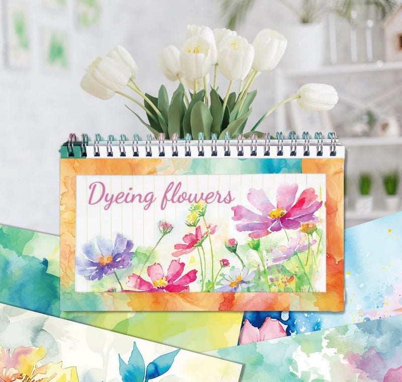 WLXTREE 24 Sheets Floral Scrapbook Paper 30x30cm Watercolor Flower Patterned Double Sided Scrapbooking Decorative Craft for Card Making Kit Cardstock Origami Paper Supplies - Image 5