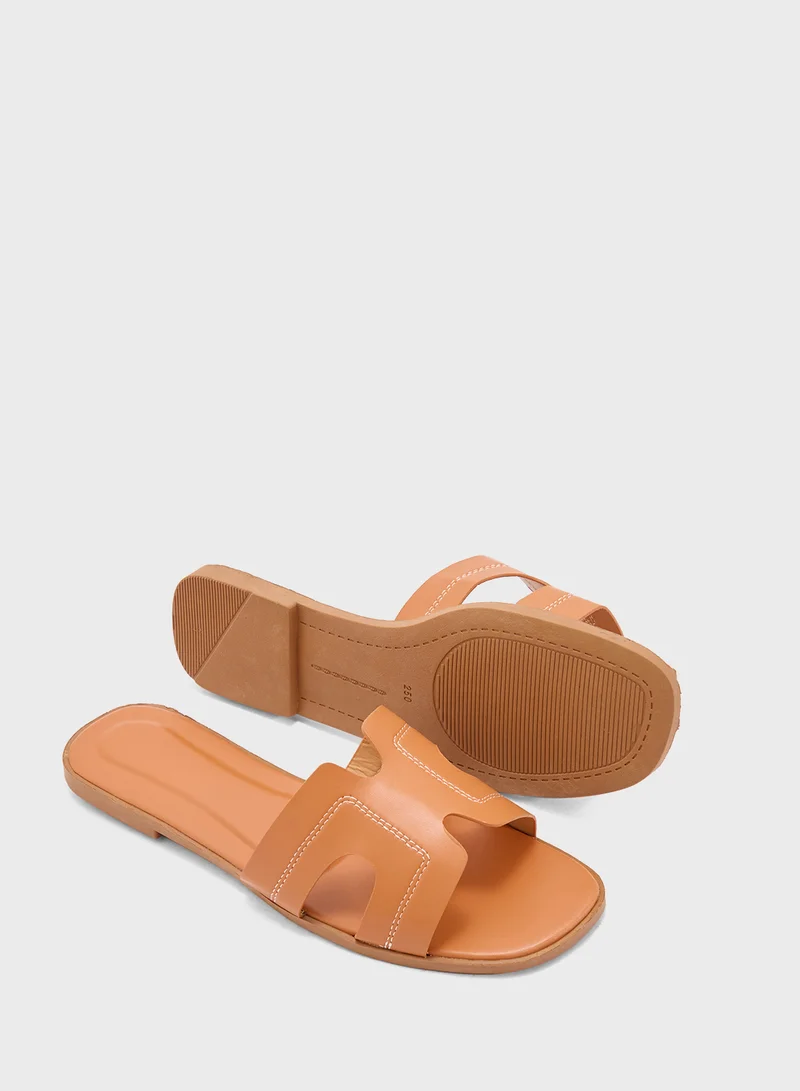 Ginger Womens Casual Flat Sandal