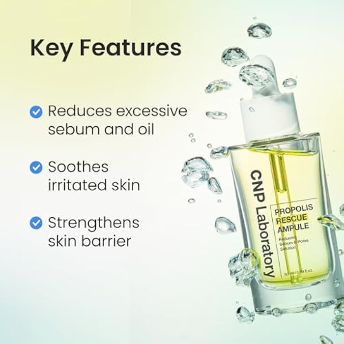 CNP Rescue+Propolis Serum - Redness Relief Serum with Niacinamide & IP-BHA, Soothing, Hydrating, Minimizing Pores, for Oily & Sensitive Skin, Lightweight Essence for Glass Skin, Korean Skin Care - Image 4