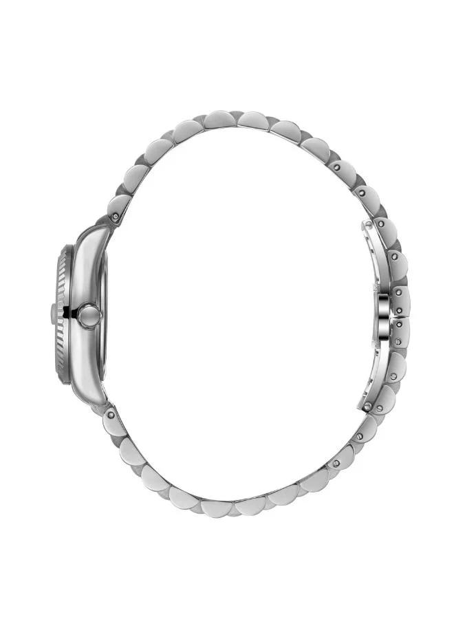 بيفرلي هيلز بولو كلوب BEVERLY HILLS POLO CLUB BP3707X.390 Women's Analog Display Watch & Metal Strap Silver